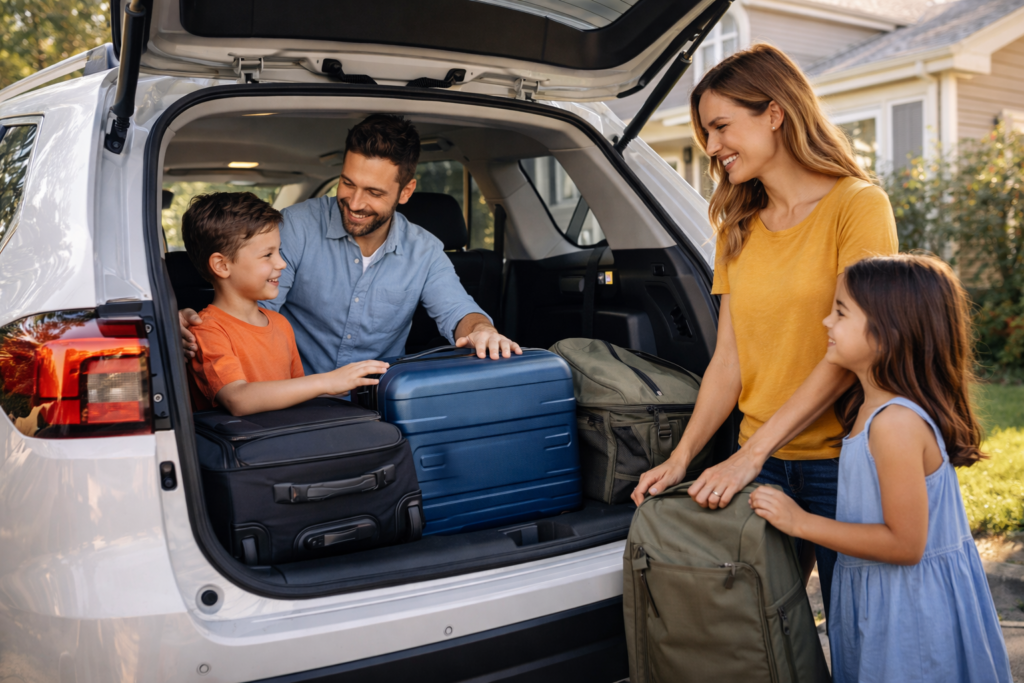 Preparativos-para-el-viaje-familiar.