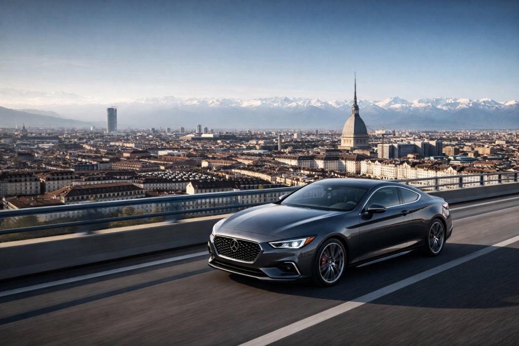 Sedan-moderno-sobre-Turin-y-Alpes