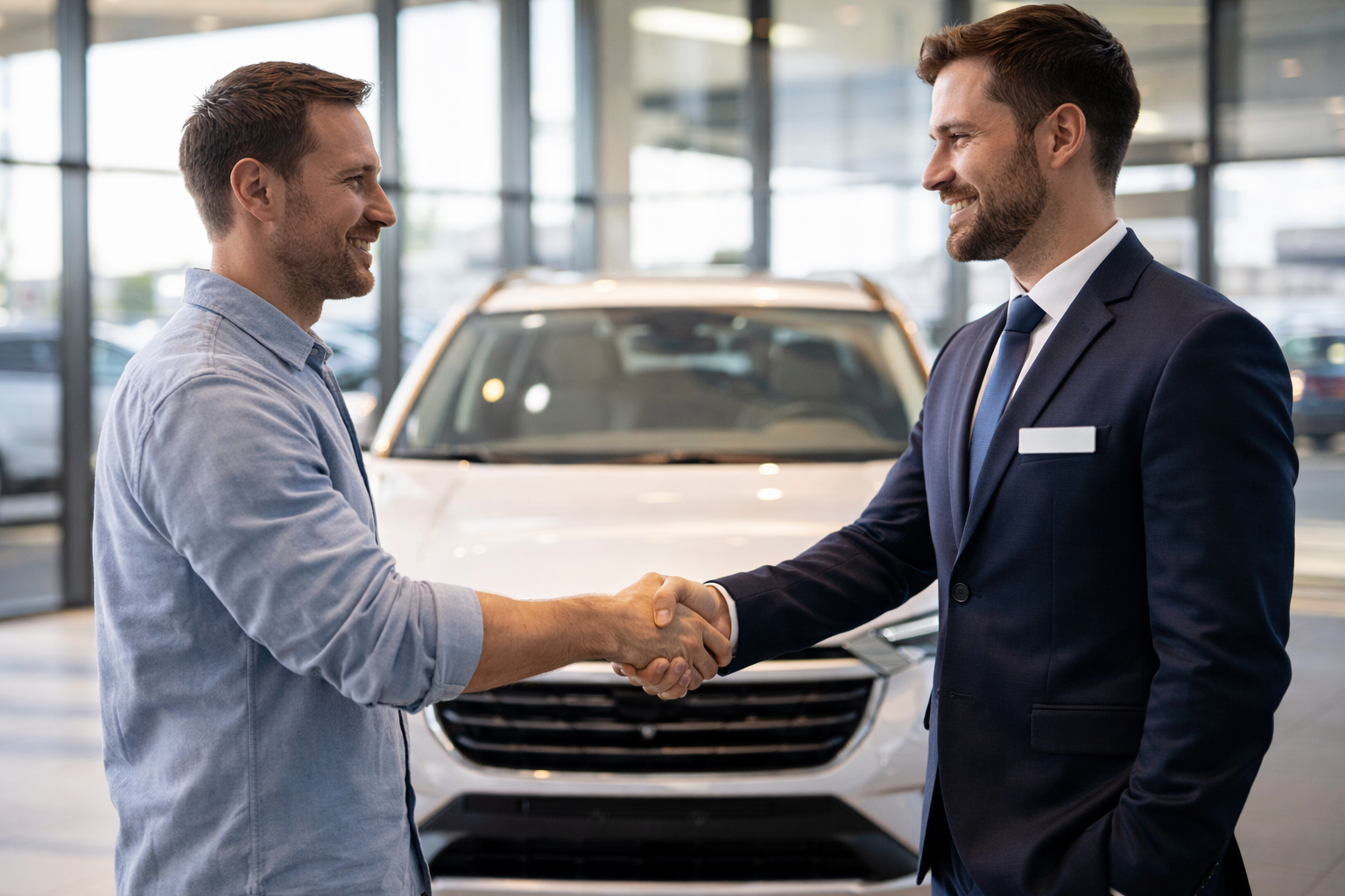 cerrando un trato venta de carros en Turin